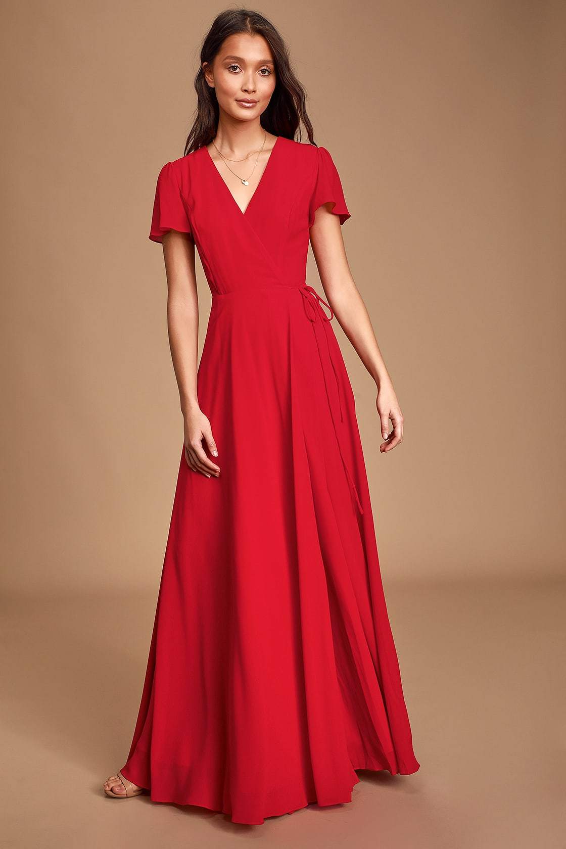 Tie Up Wrap Skater Gown - SEWBERY- PICK ...